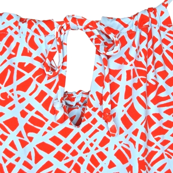 J McLaughlin Womens Geo Print Catalina Cloth Halter Swing Dress Medium - Picture 6 of 8